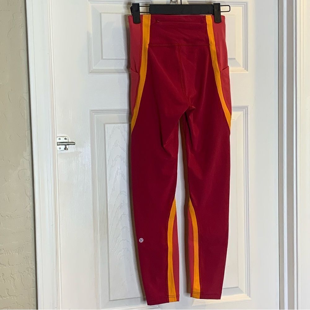 Lululemon Wild Twist 7/8 Tight Size 2 Ruby Red, F… - image 4